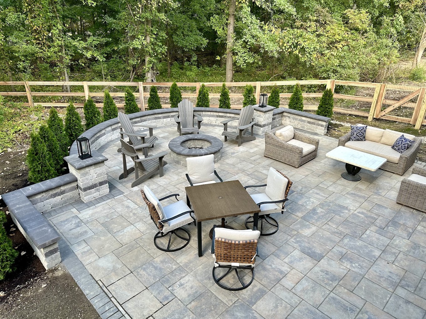 Paver patio installed by Waters Hardscape Designs